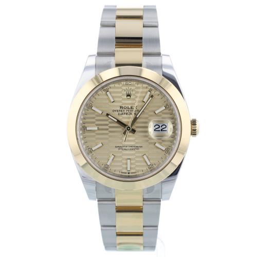 Gents Rolex Datejust 41 126303 18ct Yellow Gold   Stainless Steel case with Champagne Motif dial