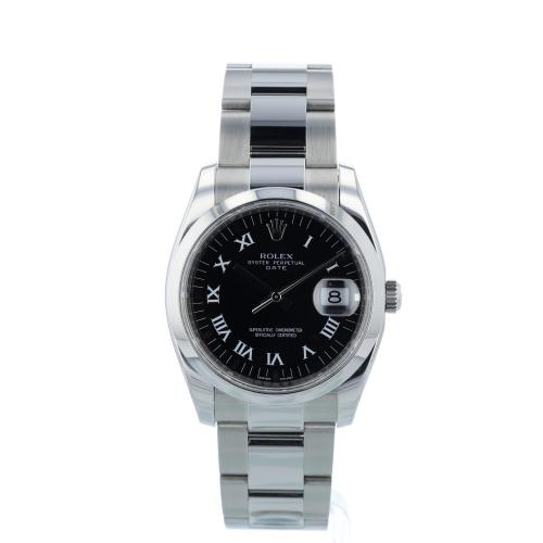 Gents Rolex Date 115200 Stainless Steel case with Black dial