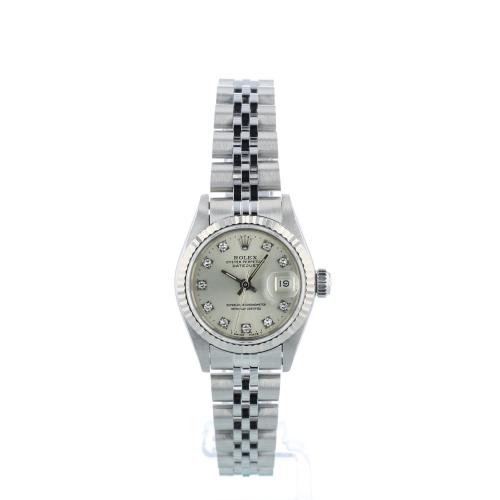 Ladies Rolex DateJust 69174 Stainless Steel case with Silver Diamond Dot dial Ladies Rolex DateJust 69174 Stainless Steel case with Silver Diamond Dot dial