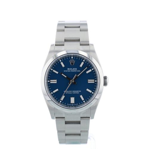 Gents Rolex Oyster Perpetual 36 126000 Stainless Steel case with Med Blue dial