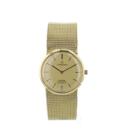 Gents Omega Constellation 1537255 18 CT case with Gilt dial