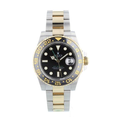 Gents Rolex GMT Master II 116713LN 18ct Yellow Gold Stainless Steel case with Black dial Gents Rolex GMT Master II 116713LN 18ct Yellow Gold Stainless Steel case with Black dial