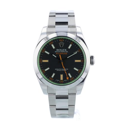 Gents Rolex Milgauss 116400GV Stainless Steel case with Black dial