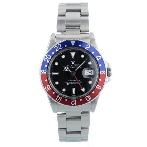 Gents Rolex GMT 16750 Stainless Steel case with Black dial Gents Rolex GMT 16750 Stainless Steel case with Black dial