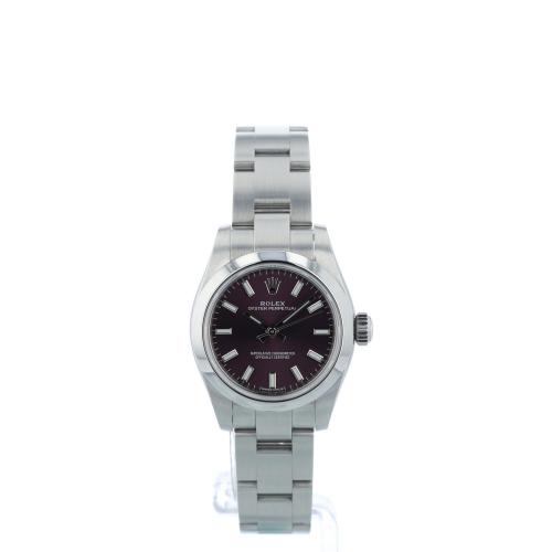 Ladies Rolex Oyster Perpetual 26 176200 Stainless Steel case with Grape dial
