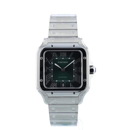 Gents Cartier Santos WSSA0062 Steel case with Green dial Gents Cartier Santos WSSA0062 Steel case with Green dial