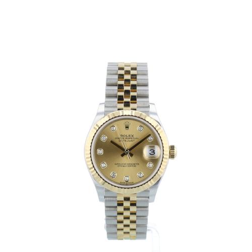 Ladies Rolex DateJust 31 278273 18ct Yellow Gold Stainless Steel case with Champagne Diamond Set dial Ladies Rolex DateJust 31 278273 18ct Yellow Gold Stainless Steel case with Champagne Diamond Set dial