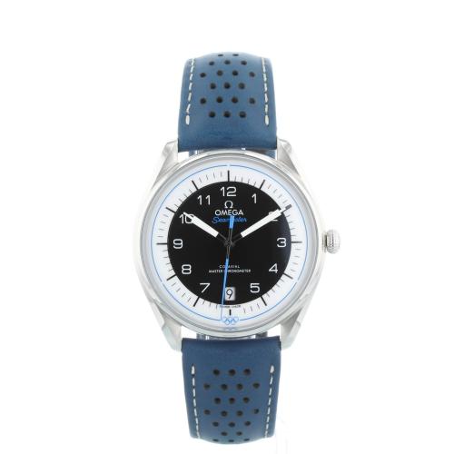 Gents Omega Seamaster Olympic Blue 52232402001001 Stainless Steel case with Black dial Gents Omega Seamaster Olympic Blue 52232402001001 Stainless Steel case with Black dial
