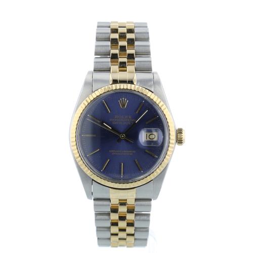Gents Rolex DateJust 16013 18ct Yellow Gold   Stainless Steel case with Blue dial