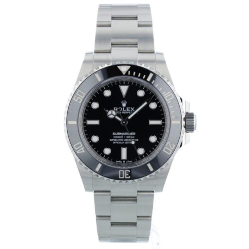 Gents Rolex Submariner Non Date 124060 Steel case with Black dial