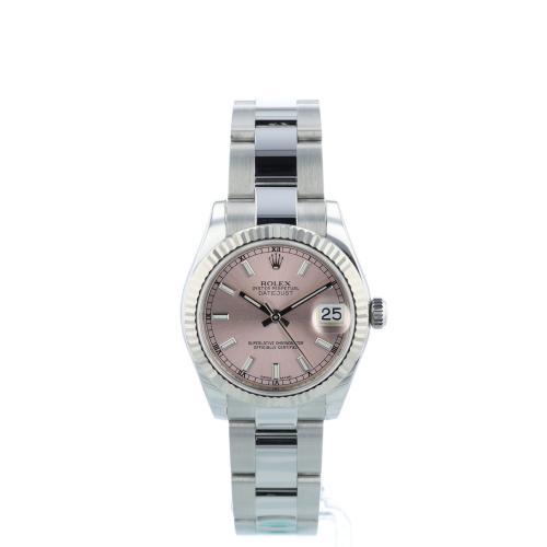 Ladies Rolex DateJust 31 178274 Steel case with Pink dial