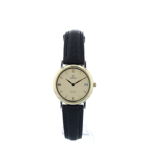 Ladies Omega DeVille 5962379 Gold Plated   Stainless Steel case with Cream dial