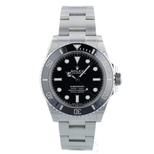 Gents Rolex Submariner Non Date 124060 Steel case with Black dial