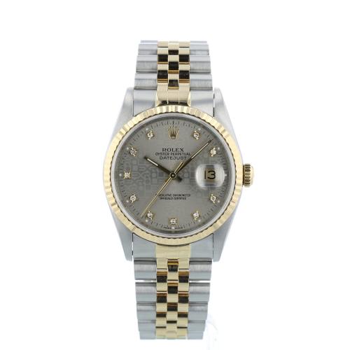 Gents Rolex DateJust 16233 18ct Yellow Gold   Stainless Steel case with Silver Jubilee and Diamond dial