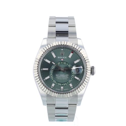 Gents Rolex Sky Dweller 336934 Stainless Steel case with Mint Green dial Gents Rolex Sky Dweller 336934 Stainless Steel case with Mint Green dial