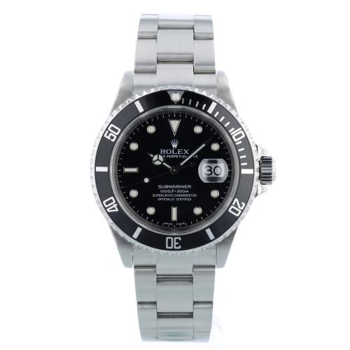 Gents Rolex Submariner Date 16610 Steel case with Black dial