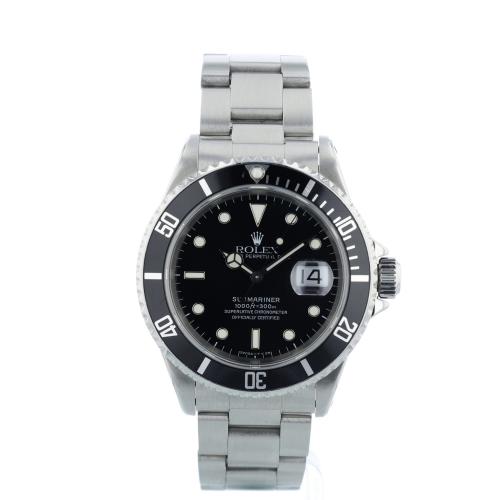 Gents Rolex Submariner Date 16610 Steel case with Black dial