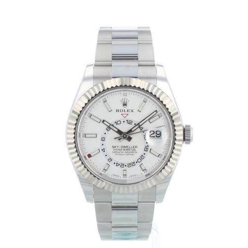 Gents Rolex Sky Dweller 326934 Steel case with White dial Gents Rolex Sky Dweller 326934 Steel case with White dial