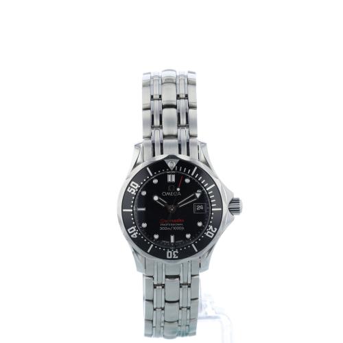 Ladies Omega  21230286101001 Steel case with Black Wave dial