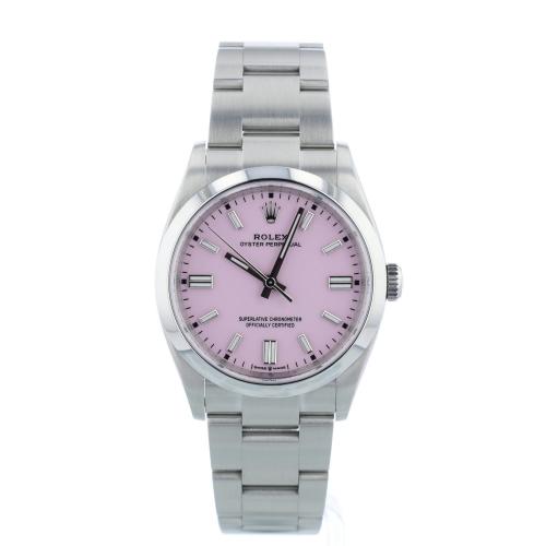 Gents Rolex Oyster Perpetual 36 126000 Stainless Steel case with Pink dial