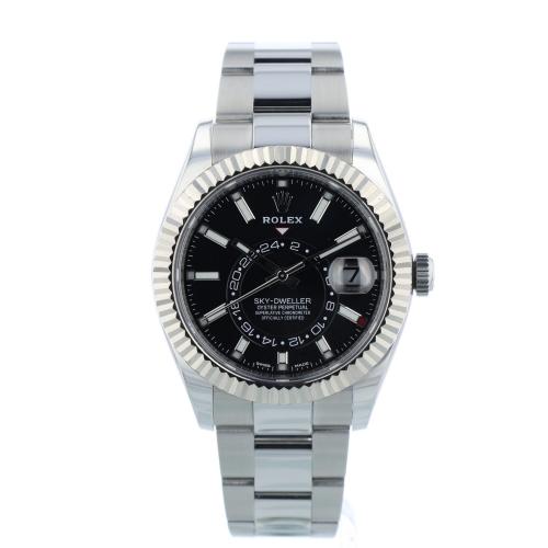 Gents Rolex Sky Dweller 326934 Stainless Steel case with Black dial Gents Rolex Sky Dweller 326934 Stainless Steel case with Black dial