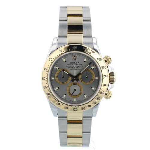 Gents Rolex Daytona 116523 18ct Yellow Gold Stainless Steel case with Grey APH dial Gents Rolex Daytona 116523 18ct Yellow Gold Stainless Steel case with Grey APH dial