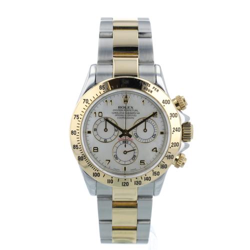 Gents Rolex Daytona 116523 18ct Yellow Gold Stainless Steel case with White dial Gents Rolex Daytona 116523 18ct Yellow Gold Stainless Steel case with White dial