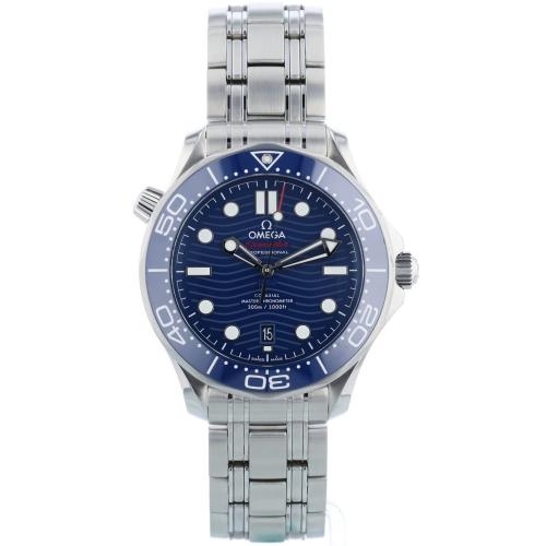 Gents Omega Seamaster 21030422003001 Steel case with Blue Wave dial Gents Omega Seamaster 21030422003001 Steel case with Blue Wave dial