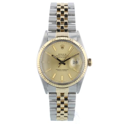 Gents Rolex DateJust 16013 18ct Yellow Gold   Stainless Steel case with Champagne dial