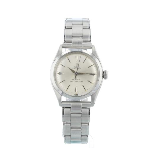 Gents Tudor Oyster 7934 Small Rose Stainless Steel case with Silver dial