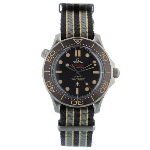 Gents Omega Seamaster 007 21092422001001 Titanium case with brown dial