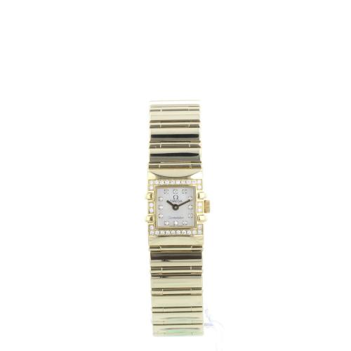 Ladies Omega Constellation 11367600 18ct Yellow Gold case with MOP Diamond dial