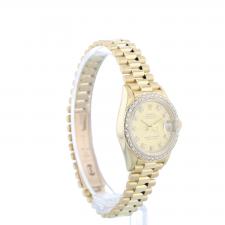 Ladies Rolex DateJust 69178 18ct Yellow Gold case with Champagne Diamond Set dial