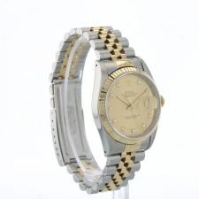 Gents Rolex DateJust 16233 18ct Yellow Gold Stainless Steel case with Champagne Diamond Set dial