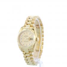 Ladies Rolex DateJust 179178 18ct Yellow Gold case with Champagne Diamond dial