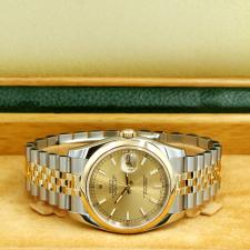 Gents Rolex DateJust 36 116203 18ct Yellow Gold Stainless Steel case with Gilt dial