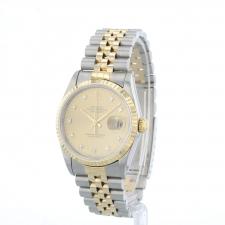Gents Rolex Datejust 16233 18ct Yellow Gold   Stainless Steel case with Champagne Diamond Set dial
