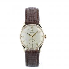 Gents Rolex Precision 12868 9 CT case with Silver dial