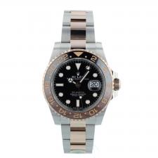 Gents Rolex GMT Master II 126711CHNR 18ct Rose Gold Stainless Steel case with Black dial