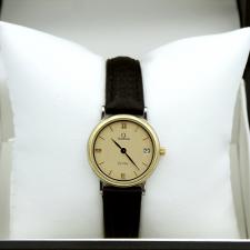 Ladies Omega DeVille 5962379 Gold Plated Stainless Steel case with Cream dial