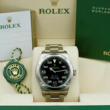 Gents Rolex Air King 116900 Stainless Steel case with Black dial