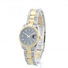 Ladies Rolex DateJust 178313 18ct Yellow Gold Stainless Steel case with Blue dial
