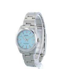 Ladies Rolex Oyster Perpetual 31 277200 Steel case with Turquoise Blue dial