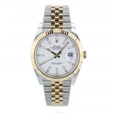 Gents Rolex Datejust 41 126333 18ct Yellow Gold Stainless Steel case with White dial