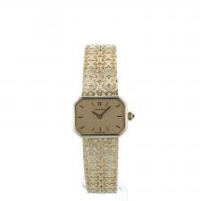 Gents Omega Geneve 6166 9 CT case with Gilt dial