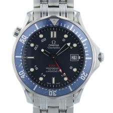 Gents Omega Seamaster 300 GMT 25358000 Stainless Steel case with Blue dial