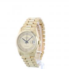 Ladies Rolex Datejust 68278 18 CT case with Champagne Myriad Pave dial