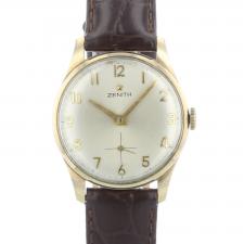 Gents Zenith Dress 9 CT case with Silver dial