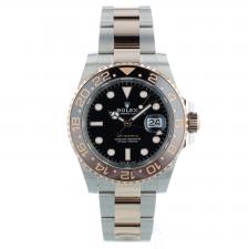 Gents Rolex GMT Master II 126711CHNR 18ct Rose Gold Stainless Steel case with Black dial