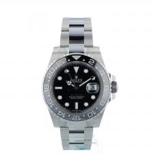 Gents Rolex GMT Master II 126710GRNR Steel case with Black dial